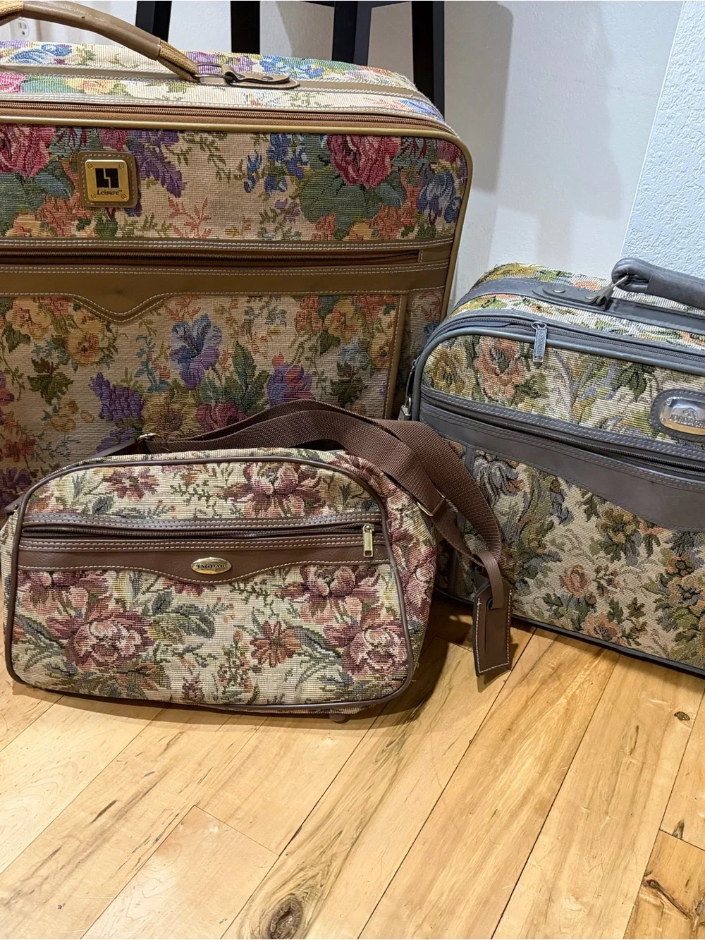 Jaguar , Jordache, and leisure vintage suitcase set